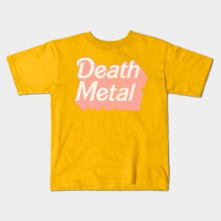 Death Metal / / Cute Pink 80s Vintage Look Design Kids T-Shirt